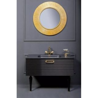 Тумба под раковину Armadi Art Vallessi Avangarde Linea 100см чёрный/хром 842-100-BCR